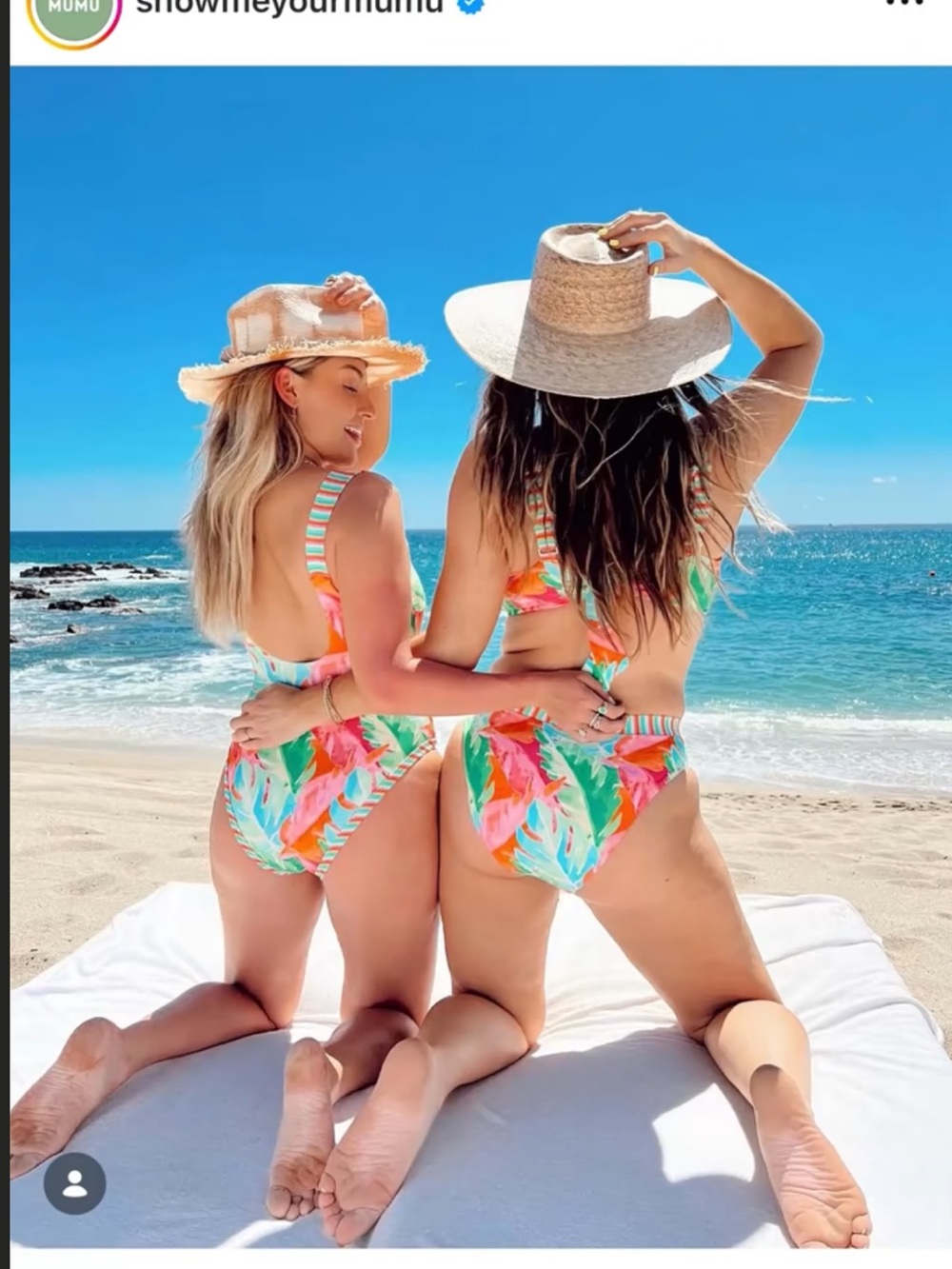 Show Me Your MuMu Tropical Leaf One-Piece Swimsuit in Pink, Green, Orange size m
